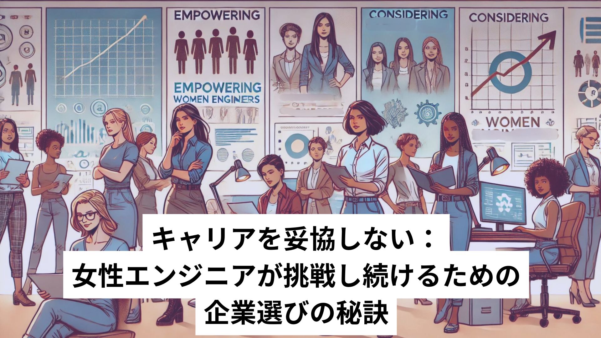 沢山の女性エンジニアが作業する様子